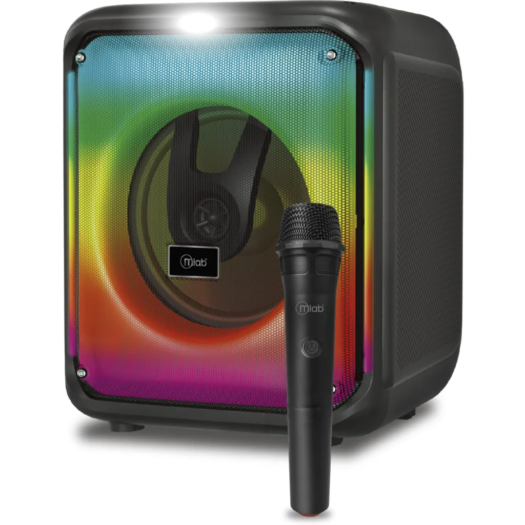 MLAB PARLANTE FLAMING SQUARE LUMIFY 8" MICROFONO INALAMBRICO