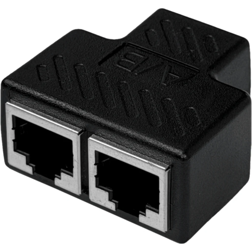 Adaptador RJ45 Hembra de Red Divisor de Cable 3-RJ45-H 8-pines