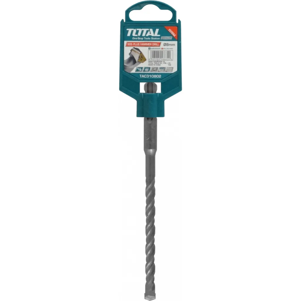TOTAL 8mm x 160mm Broca Rotomartillo Concreto SDS sim-Hilti TAC310802