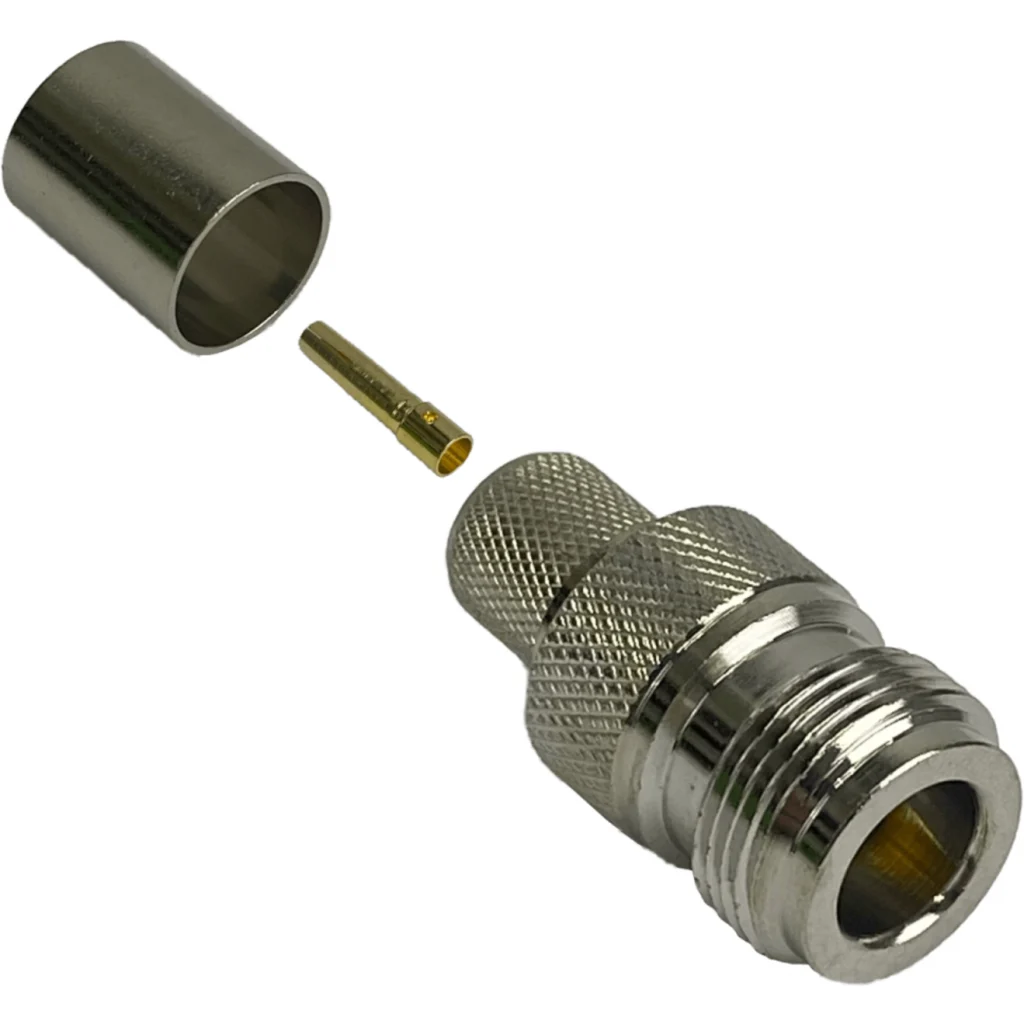 Imagen 1 de N-Hembra Crimpeable CA400 LMR400 Conector Coaxial Serie-400