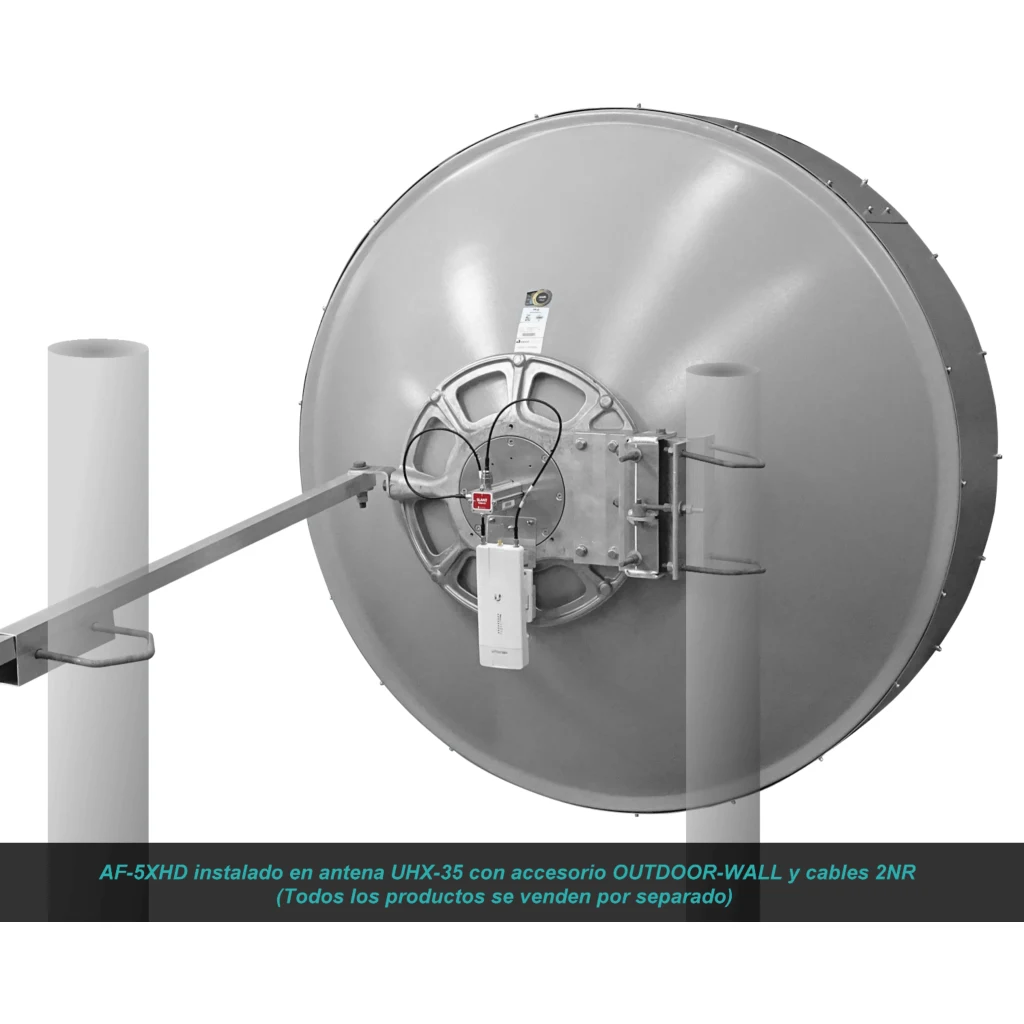 Imagen 1 de ALGCOM ISO+RAD 5GHz 1,2m 33-36dBi 6GHz 4,9-6,4GHz 2x2 2-N-H Antena