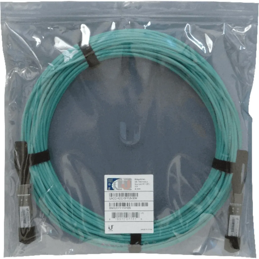 UBIQUITI 30m SFP28-25Gbps Cable 3mm Fibra-MM Direct UACC-AOC-SFP28-30M