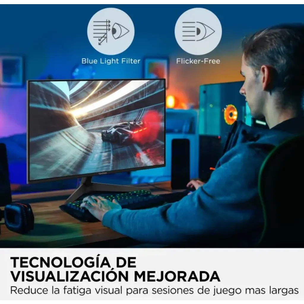 Imagen 8 de Monitor Gamer Viewsonic VX2429 24" FHD 1920*1080 IPS HDMI DP 200Hz 1ms FreeSync