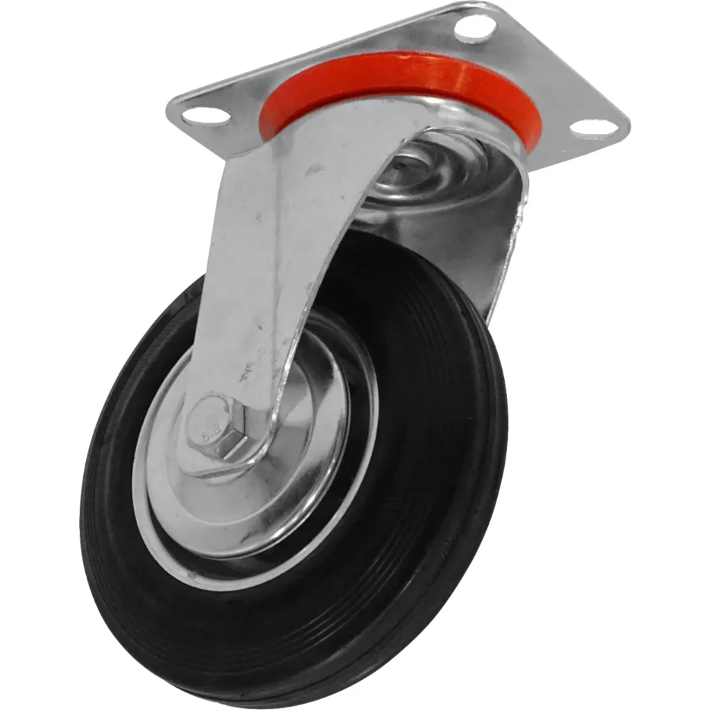 Rueda 6-pulgadas Giratoria Negra Soporta-150Kg 103x130x200