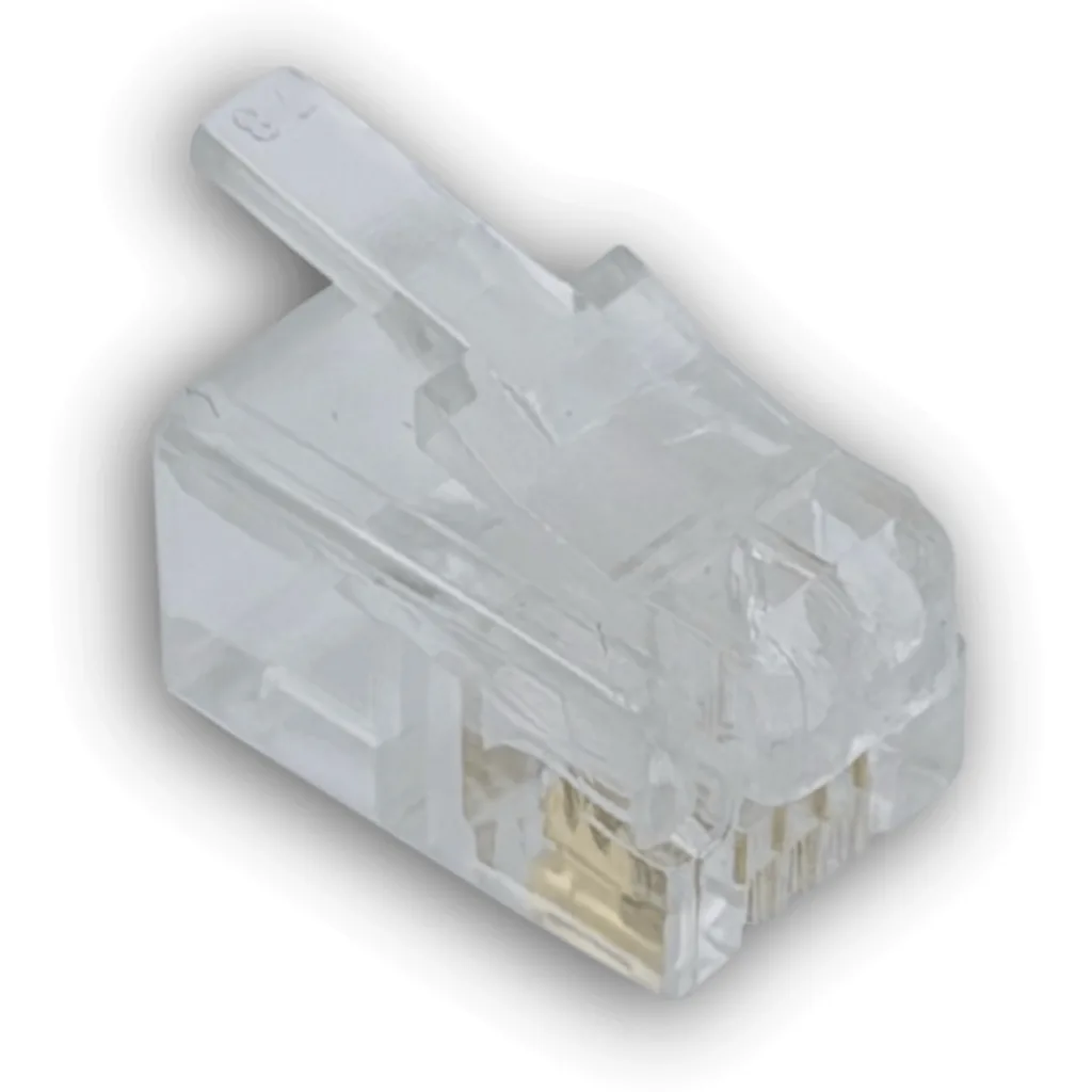 Imagen 2 de GENERIC 10UN RJ9 RJ10 RJ22 MACHO 4P4C-7,7MM AURICULAR CONECTOR CRIMP