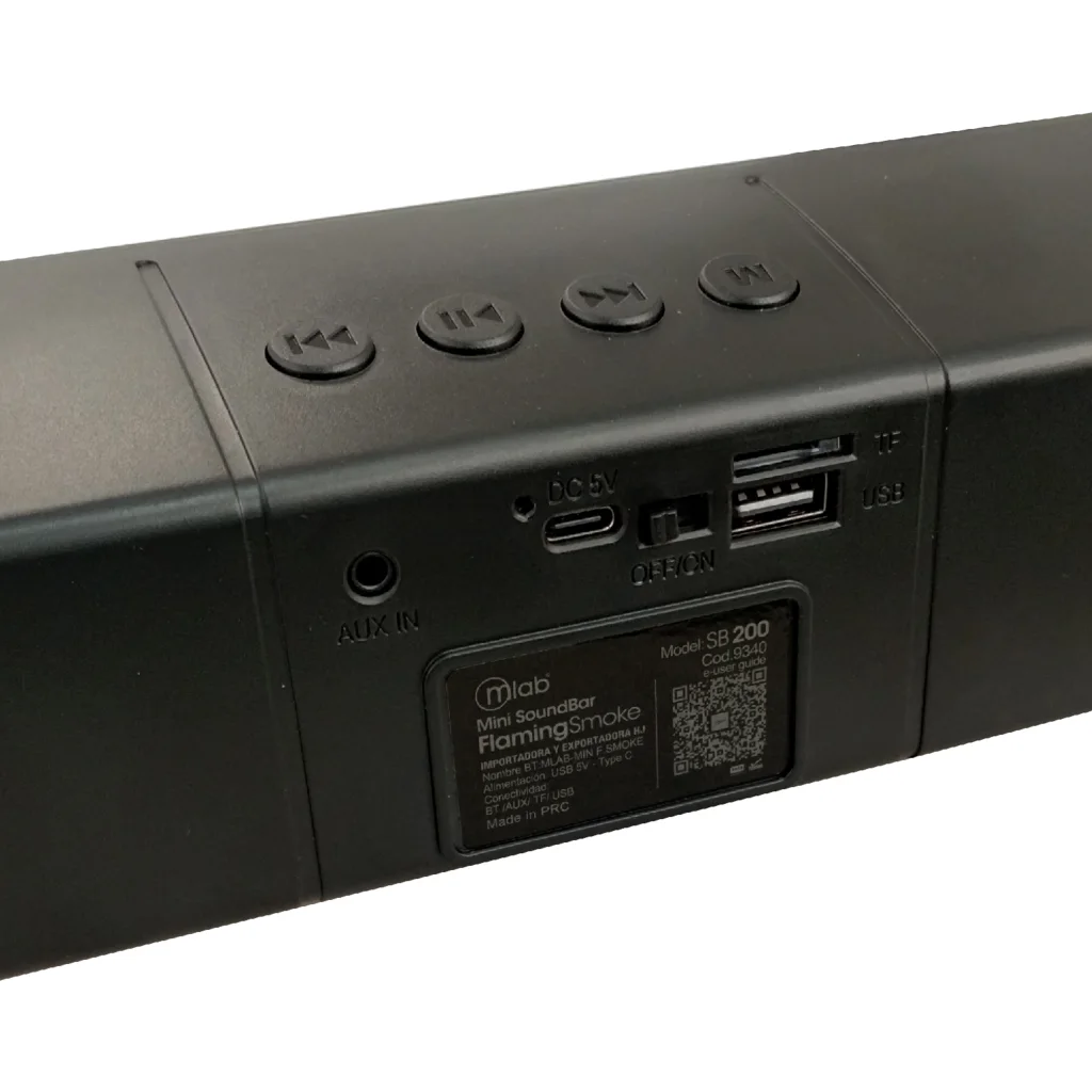 Imagen 4 de MLAB MINI SOUNDBAR FLAMING SMOKE BLUETOOTH SB-200