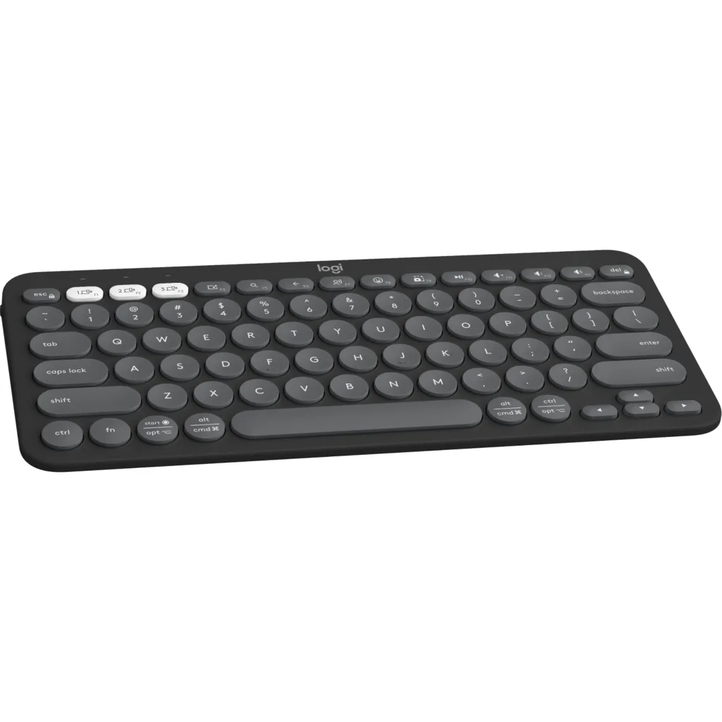 Imagen 2 de Teclado Inalámbrico Logitech Pebble Keys 2 K380S Bluetooth Dongle USB Grafito