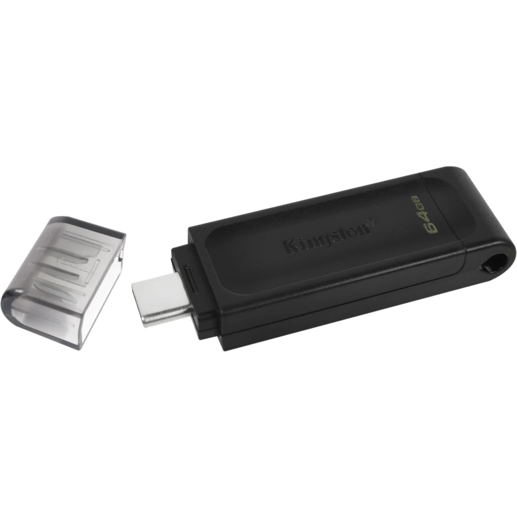 Imagen 3 de Pendrive 64GB Kingston DataTraveler 70 USB-C Lec 110MB/s Ecs 8MB/s Negro Win/MAC