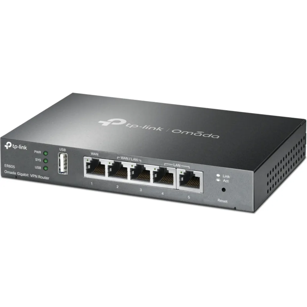 Imagen 1 de Router TP-Link ER605 V2 VPN Gigabit VPN 3 puertos Ethernet WAN + 1 USB WAN