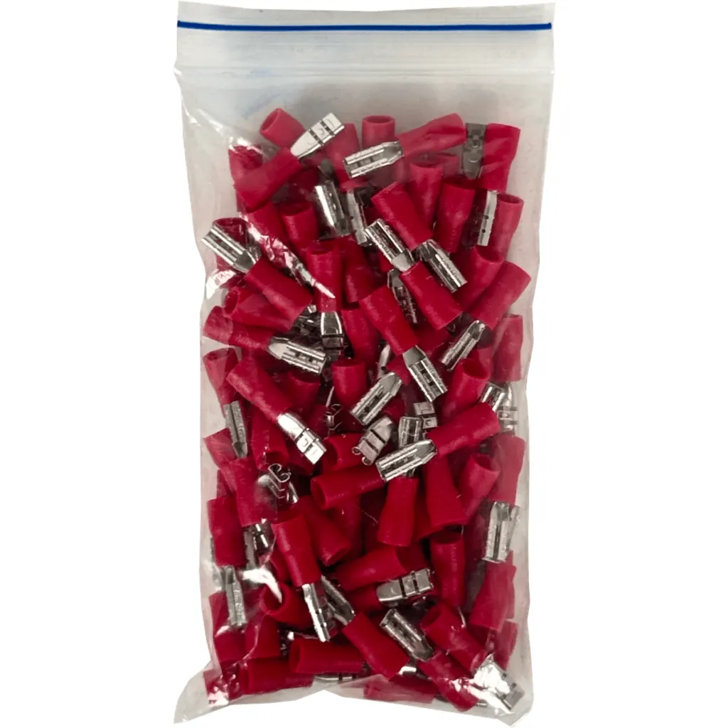 Imagen 1 de 2,8x0,3mm 100u. Rojo Hembra Semi-Aislado Faston 0,5-1,5mm2 FDD1.25-110