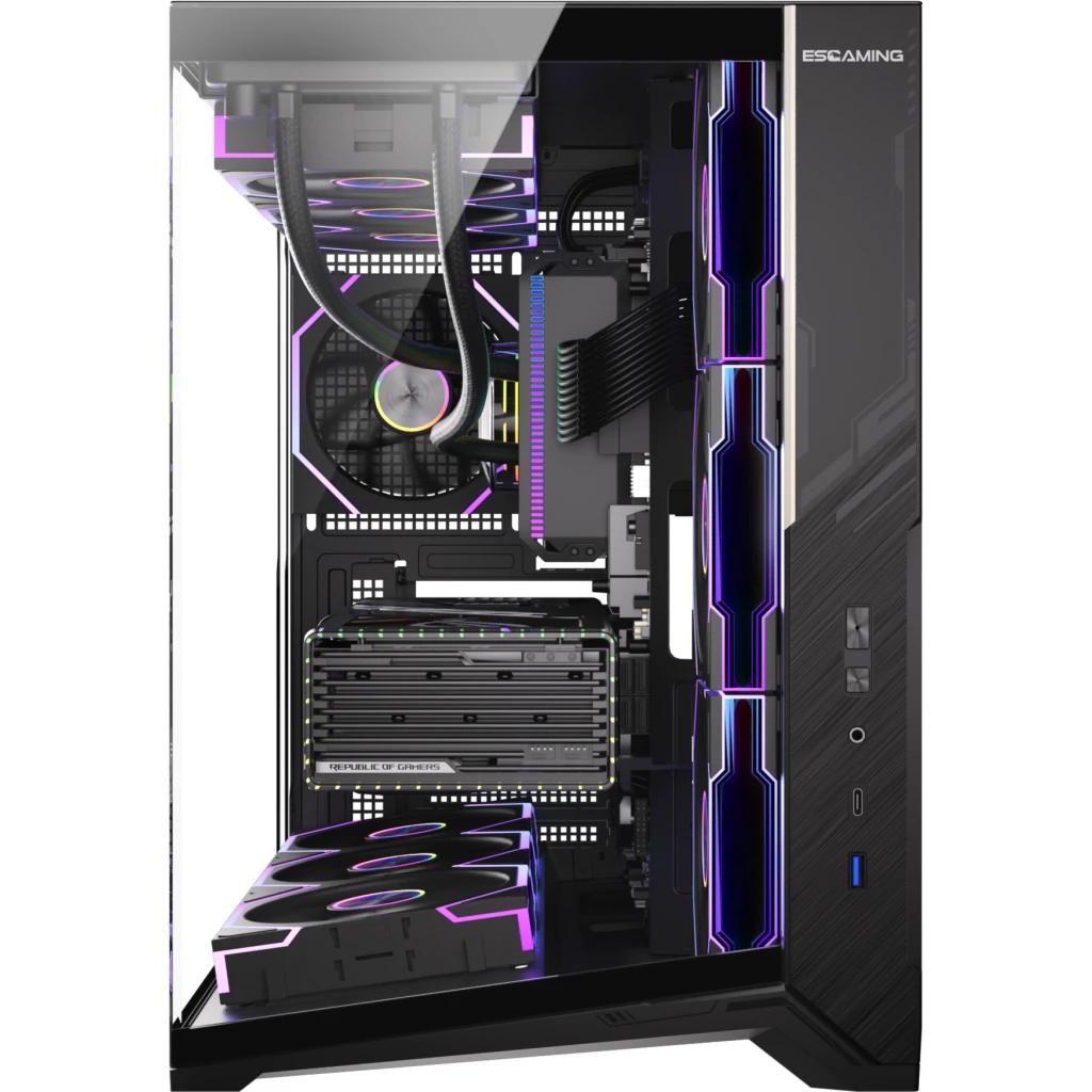 Imagen 1 de Gabinete Gamer ZERO MAX F8 270deg Vidrio Templado | ATX / Micro ATX | 7 Ventilad