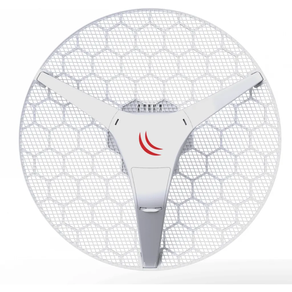 Imagen 6 de MIKROTIK 3-unids Grilla 24,5dBi 7o 1-100 2x2 L3 391mm inc24V RBLHG-5ND