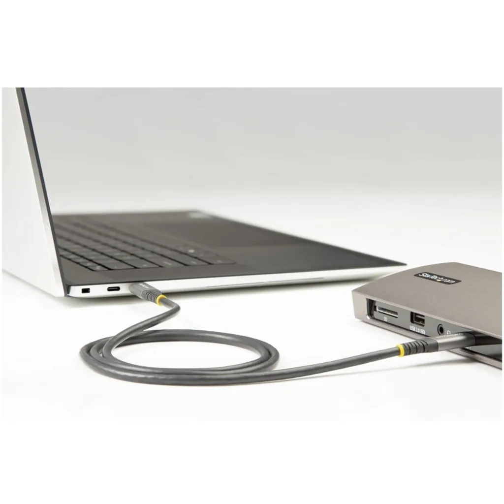 Imagen 3 de Cable USB Tipo-C 3.2 Gen1 M/M 5Gbps PD 100W 5A Modo Alto DP 2mt Negro - StarTech