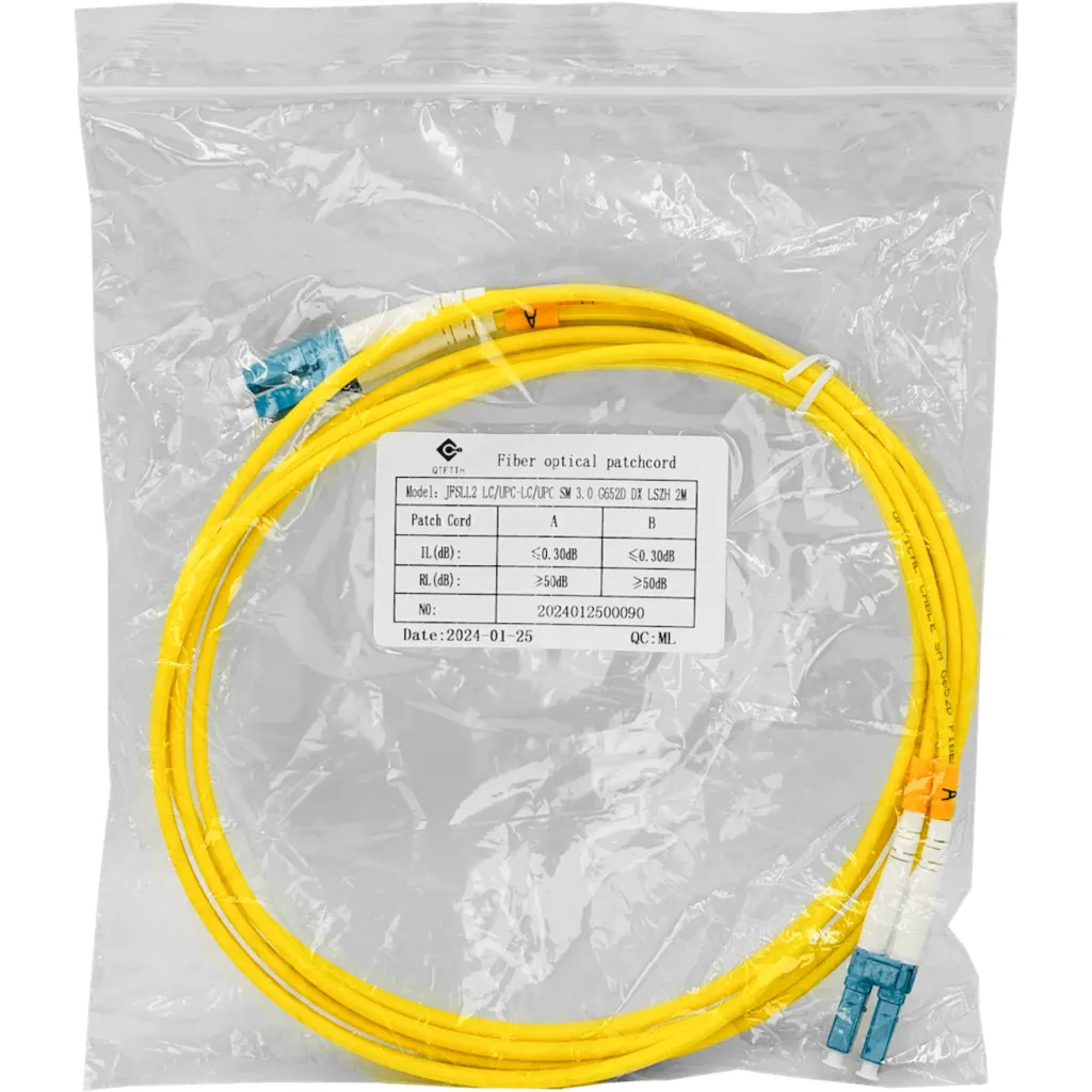 Imagen 1 de LSZH 2mt LC-LC MonoModo SM Duplex Jumper Cable Fibra 3.0mm 9/125um