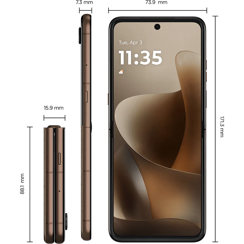 Imagen 7 de Celular Plegable Motorola Razr 70 Ultra 5G 1TB 16GB RAM Café