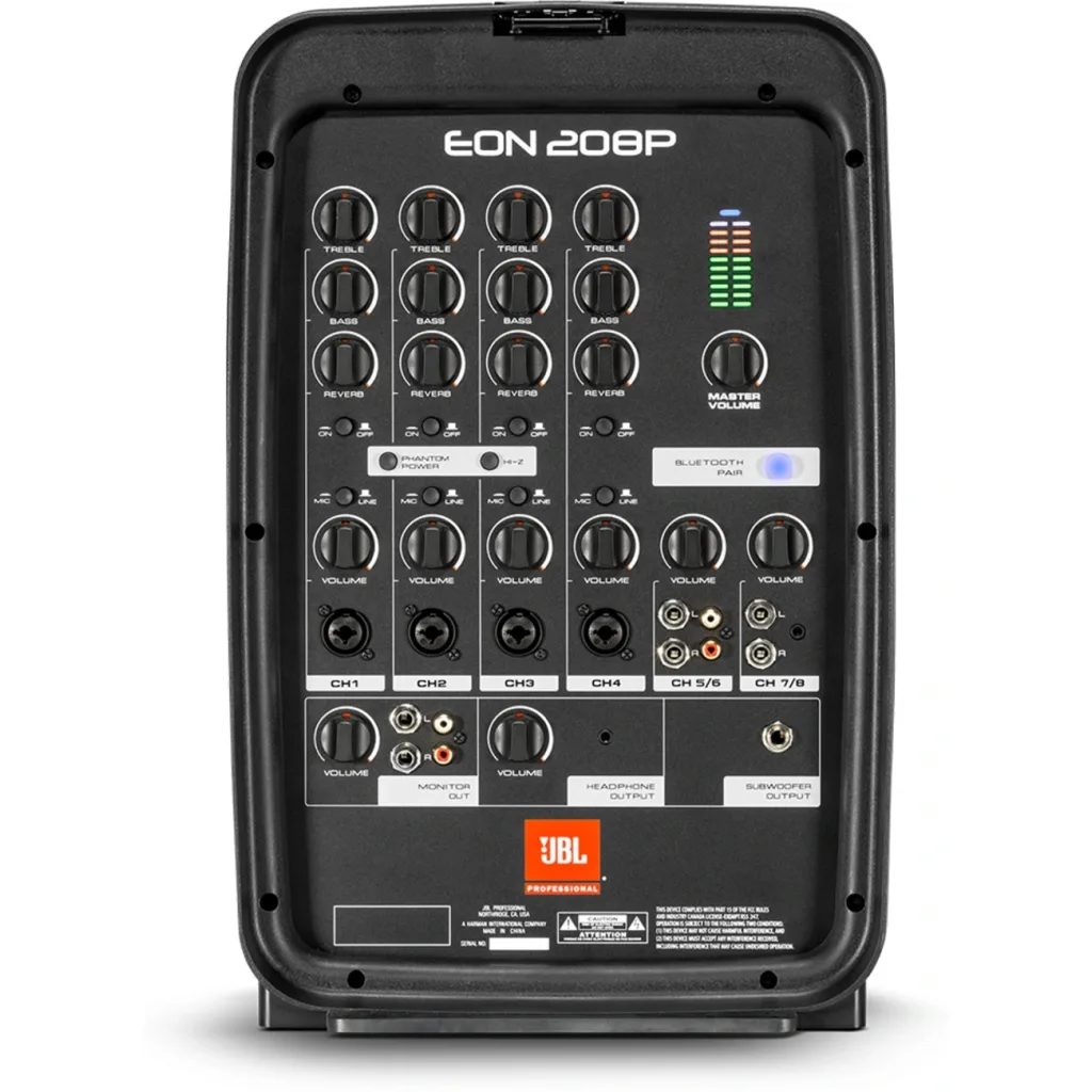 Imagen 2 de JBL Pro EON208P: Altavoz Portátil 8" con Mezclador 8 Canales y Bluetooth
