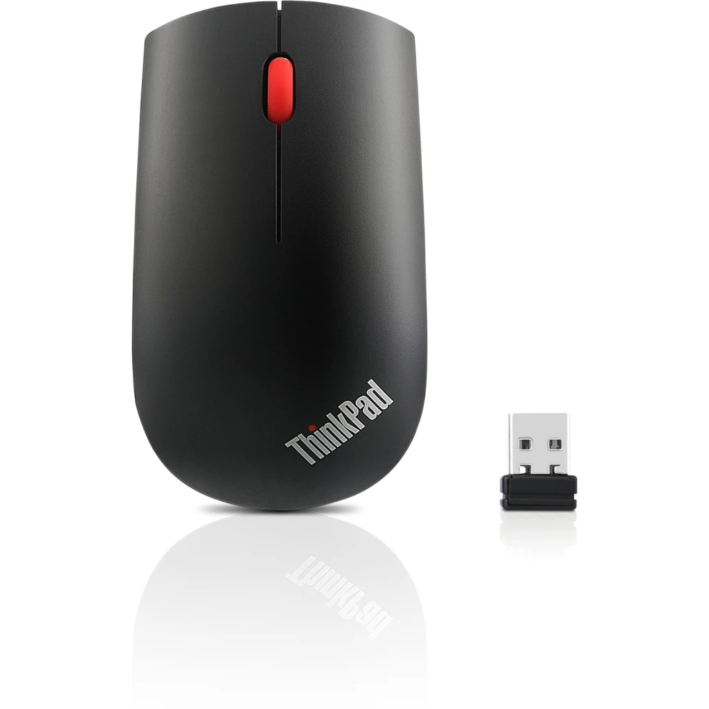 Imagen 3 de Mouse Inalámbrico Lenovo Essential Wireless Nano USB ambidiestro 1xAA Negro