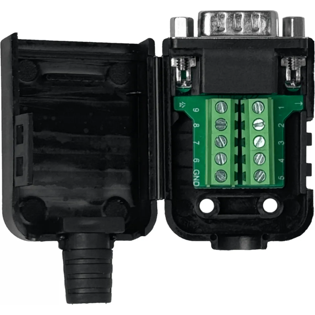 Imagen 1 de Conector Volante-Tapa DB9-Macho DE-09/H Atornillable Terminal-Regleta