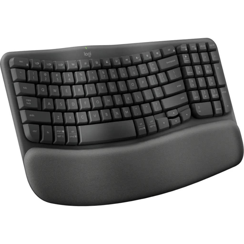 Imagen 2 de Teclado Inalámbrico Erogonómico Logitech WAVE KEYS RF+BT QWERTY Español Grafito
