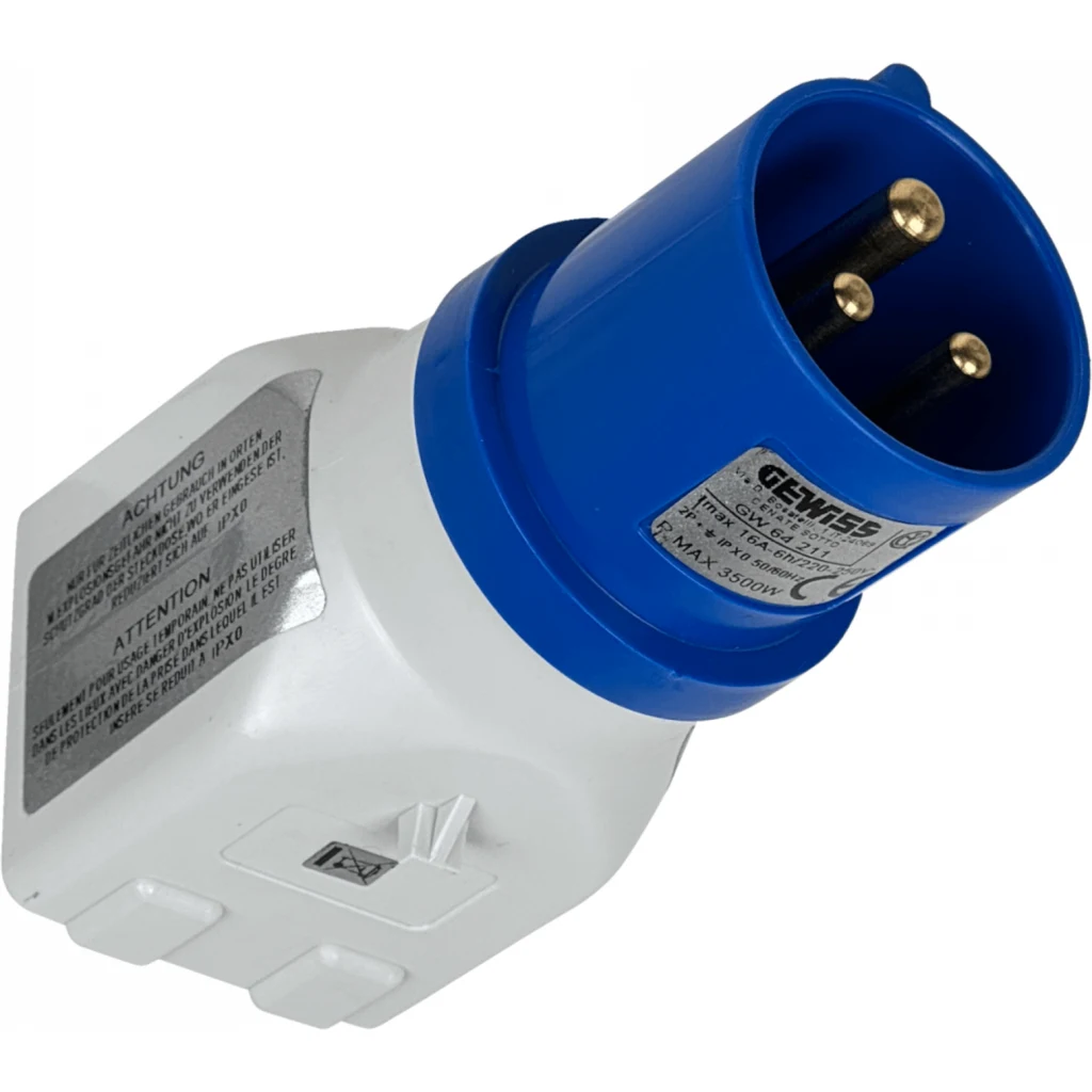 Imagen 4 de GEWISS industrial 1-Macho 16A 2-Enchufe-H 10A/16A 2P+T IP44 250V