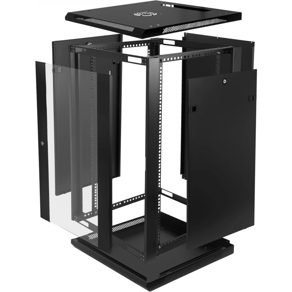 Imagen 5 de LINKMADE Desarmado 18U 60cm-Fondo Rack Gabinete Pared Muro Negro