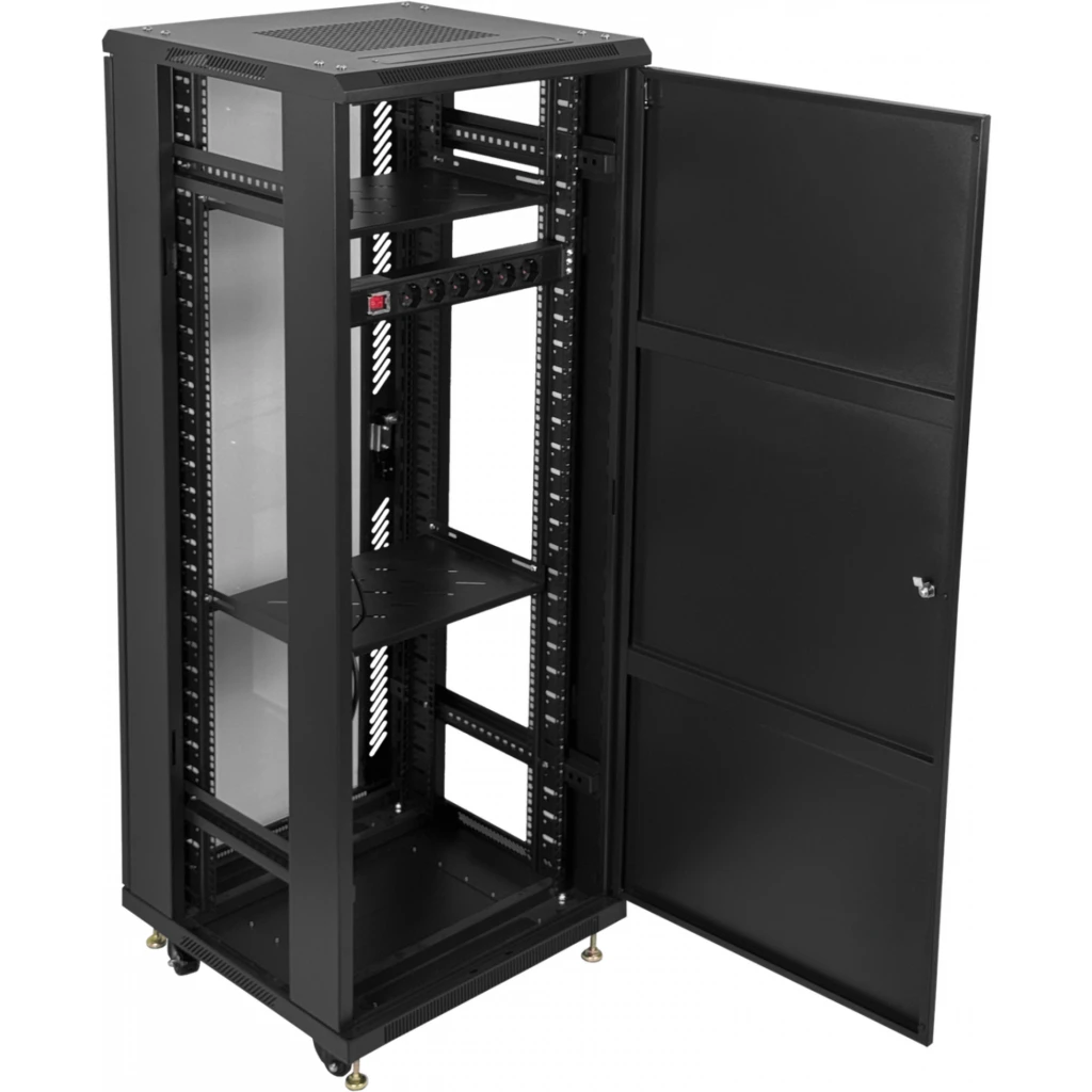 Imagen 6 de LINKMADE Desarmado 32U Vidrio 600mm 60cm-Fondo Ventilador PDU Rack