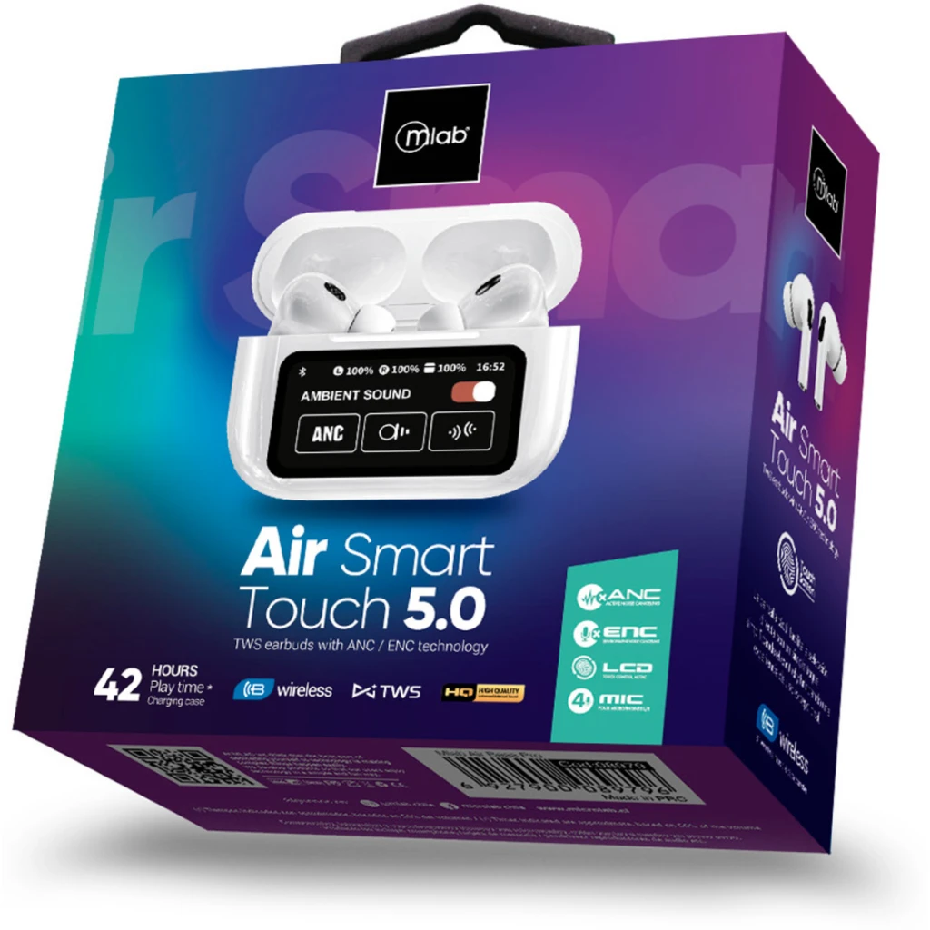 Imagen 4 de MLAB AUDIFONO TWS ANC + ENC AIR-SMART TOUCH SCREEN PRO 5.0