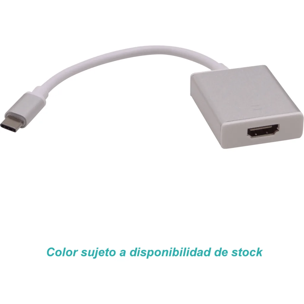 Adaptador USB-C 3.1 Macho a HDMI v1.4 Hembra 1080p Cable 12cm solo Pc Blanco