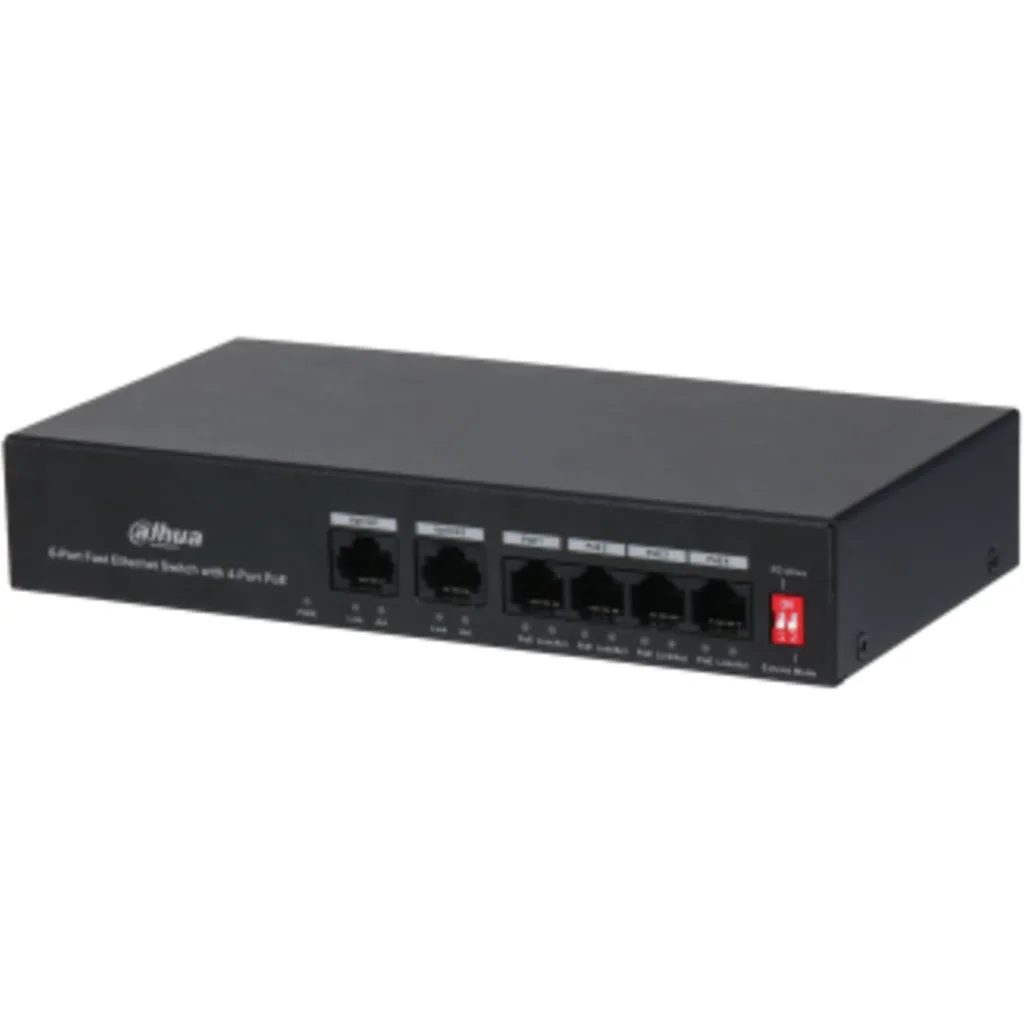 Imagen 1 de DH-PFS3006-4ET-36. SWITCH 4 BOCAS POE DAHUA - 36W
