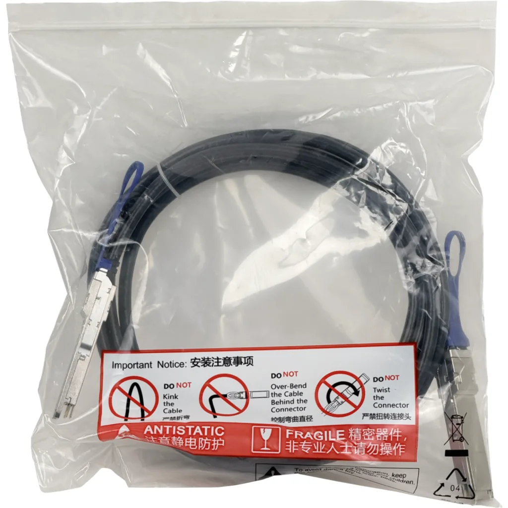 Imagen 2 de MIKROTIK 3mt QSFP28-100G Cable Directo Backbone DAC Cobre 30AWG PVC