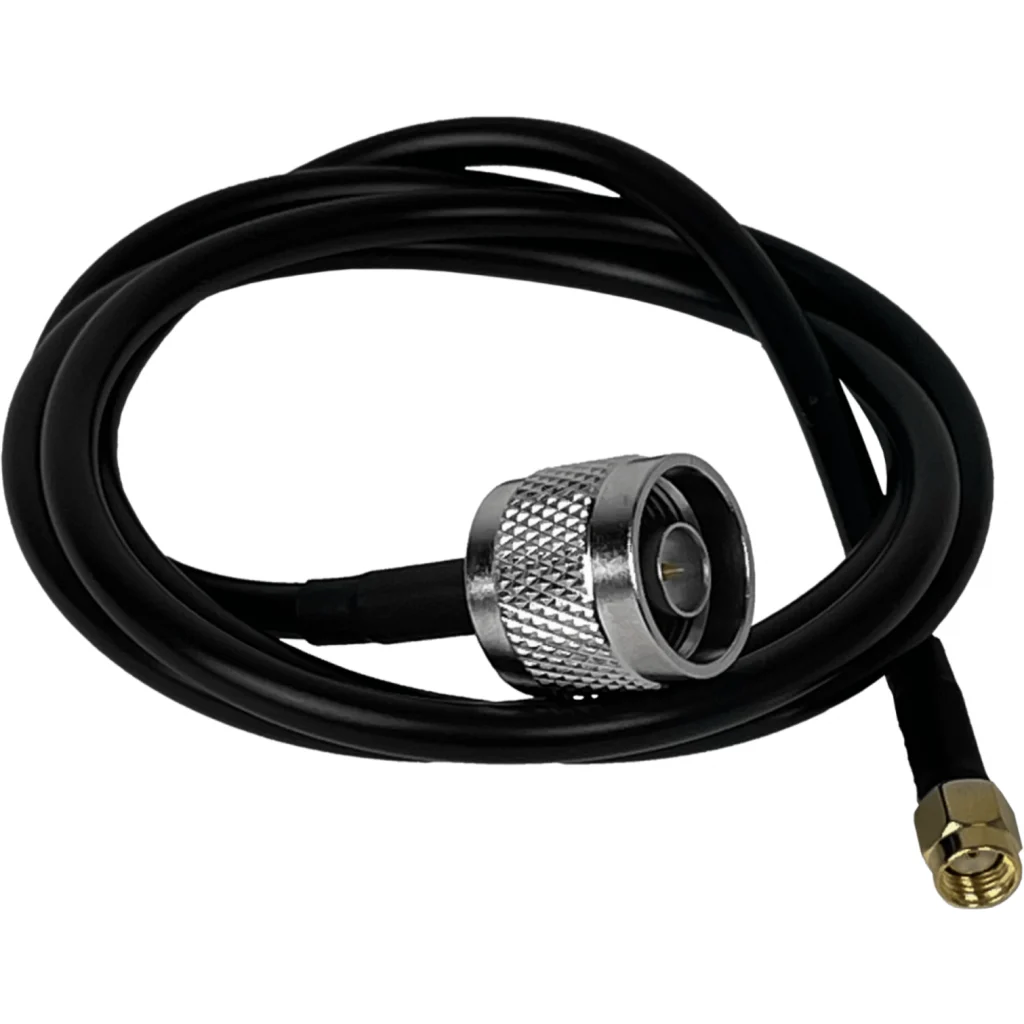 Imagen 1 de 100cm 1mt RPSMA-Macho N-Macho RG58 Cable Coaxial Negro