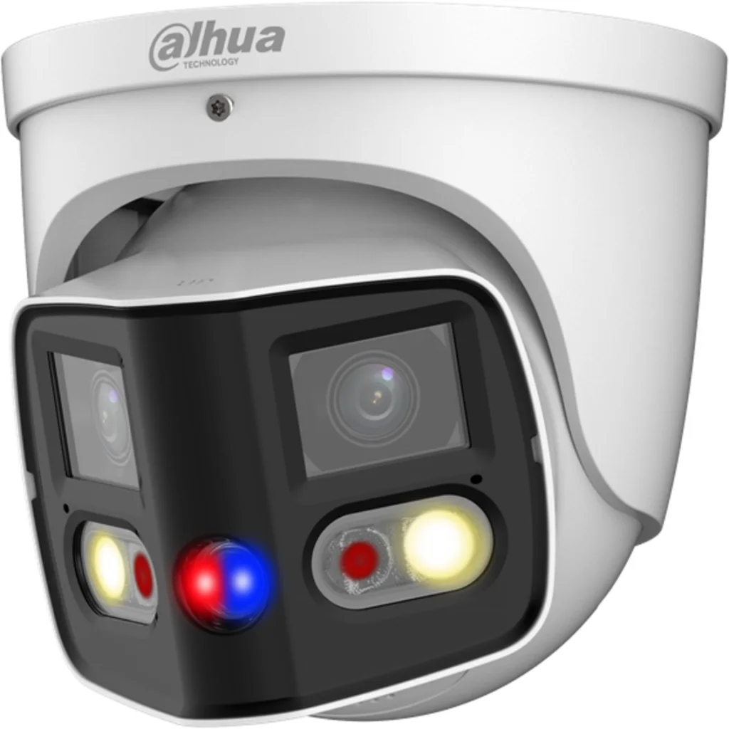 DH-IPC-PDW3849P-A180-E2-AS-PV-0280B. Camara Ip 180 grados Dahua 2x4MP Tioc Lente 2.8mm 12v POE IP67