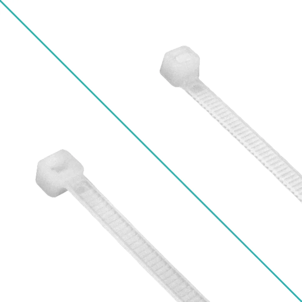 100-un 200x4,8mm Blanca Amarra Plastica Nylon 4.8x200mm