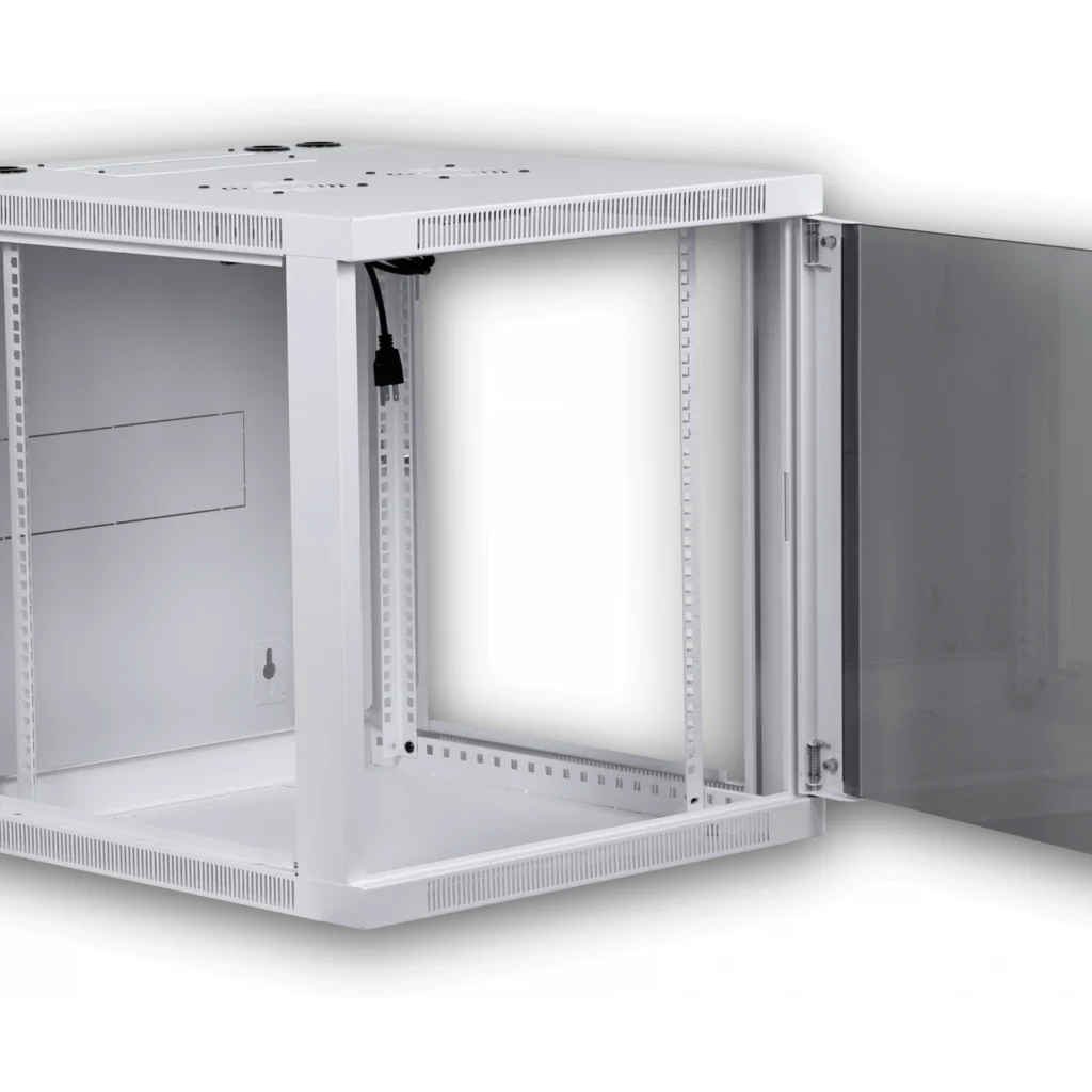 Imagen 1 de UBIQUITI 12U Puerta-Vidrio Doble Bisagra 70cm-Fondo Rack Muro Blanco