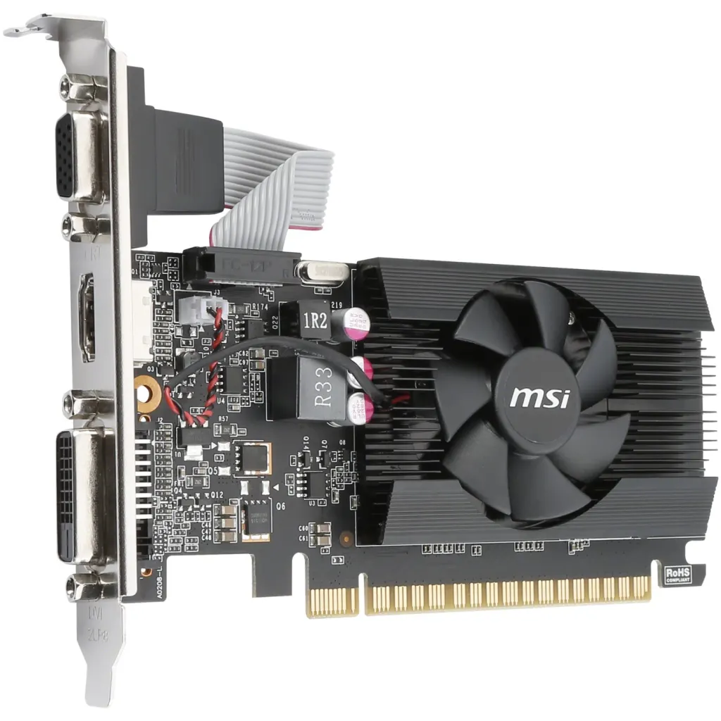 Imagen 4 de Tarjeta de Video MSI NVIDIA GF GT-710 2GB 64bit GDDR3 DVI HDMI VGA  Low Profile