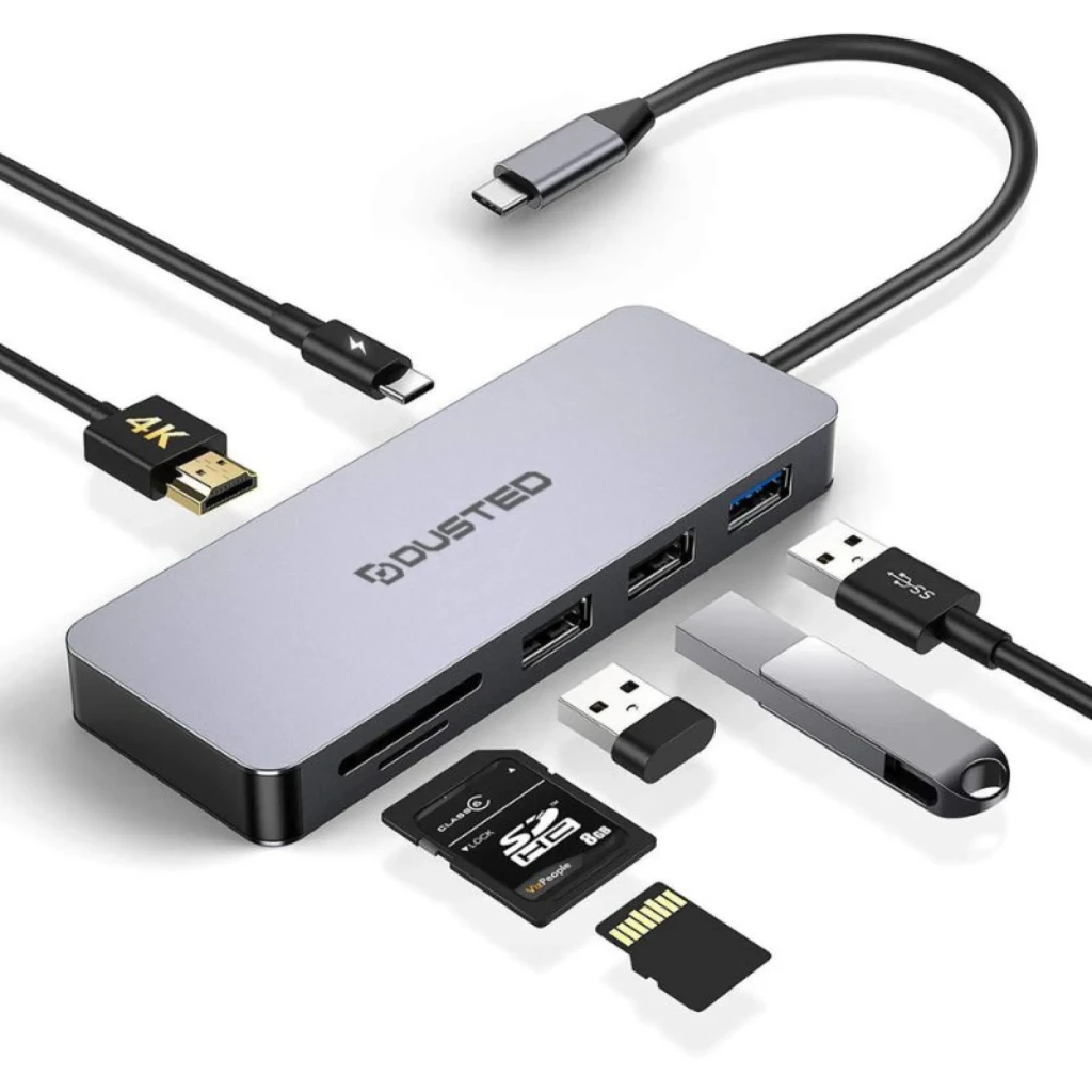 Imagen 1 de HUB USB-C Multipuerto USB-A, micro SD/SD, HDMI, PD Dusted