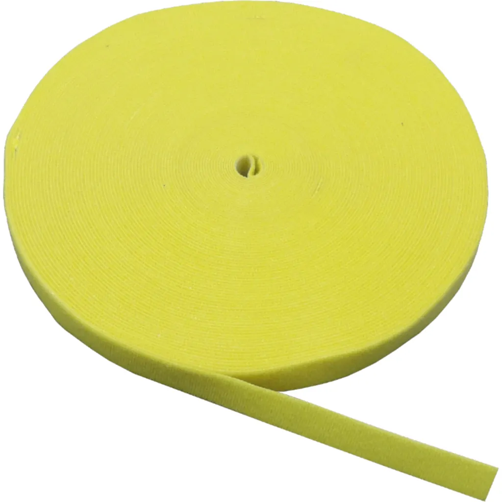 Amarilla Amarra Velcro Clasica Doble Faz 25mt 20mm