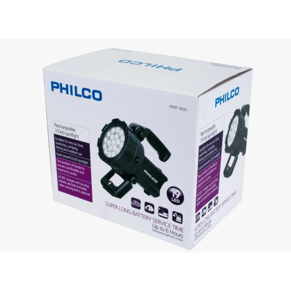 Imagen 1 de FOCO RECARGABLE 19 LED PHILCO