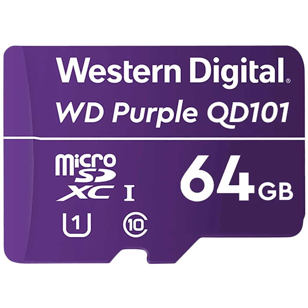 Imagen 2 de Memoria MicroSDHC 64GB Western Digital Purple SC QD101 UHS-I CL10 Sin Adaptador