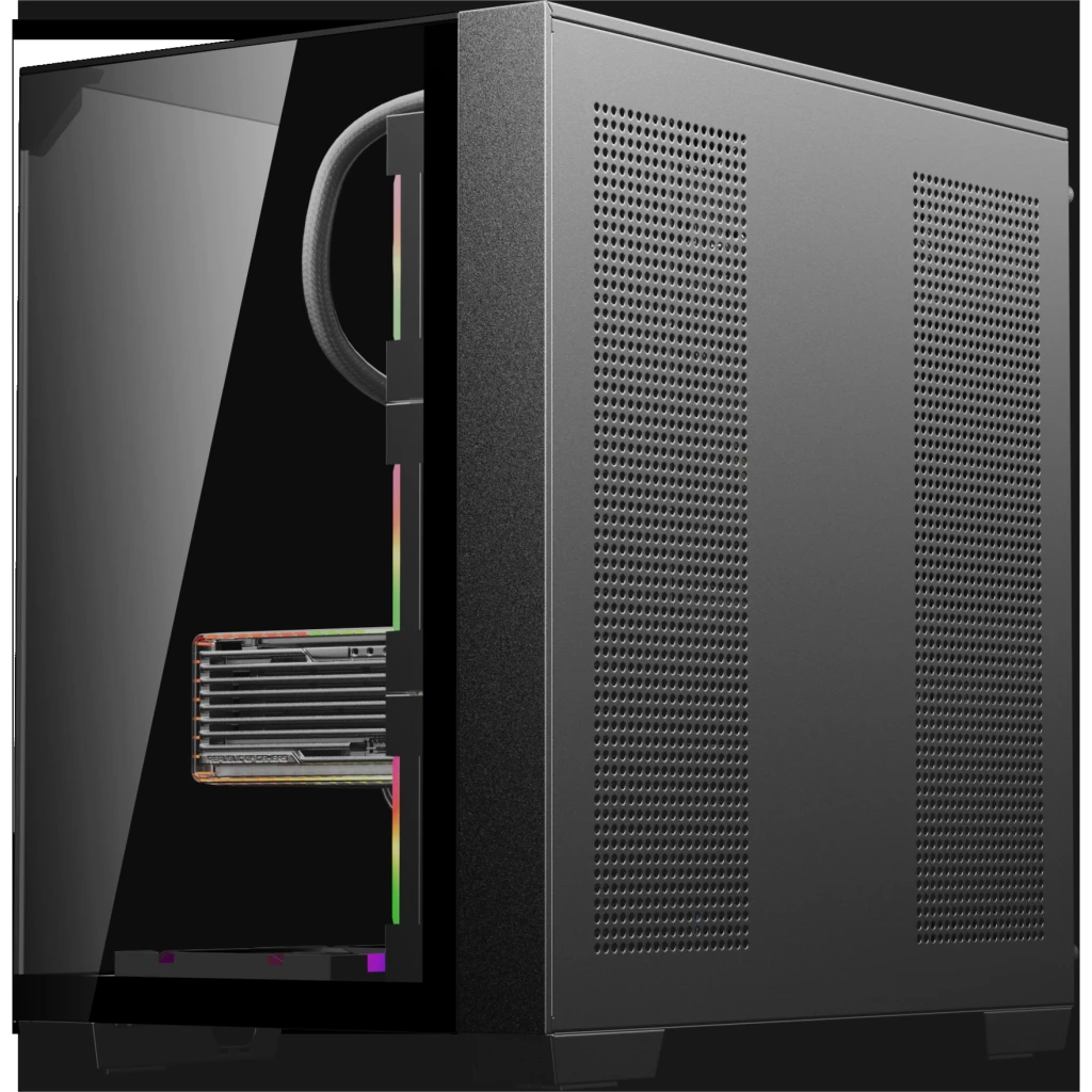 Imagen 1 de GABINETE GAMER ESGAMING  MIRA PRO 4 FAN ARGB, 3 EN BASE Y 1 TRASERO/ SIN FUENTE