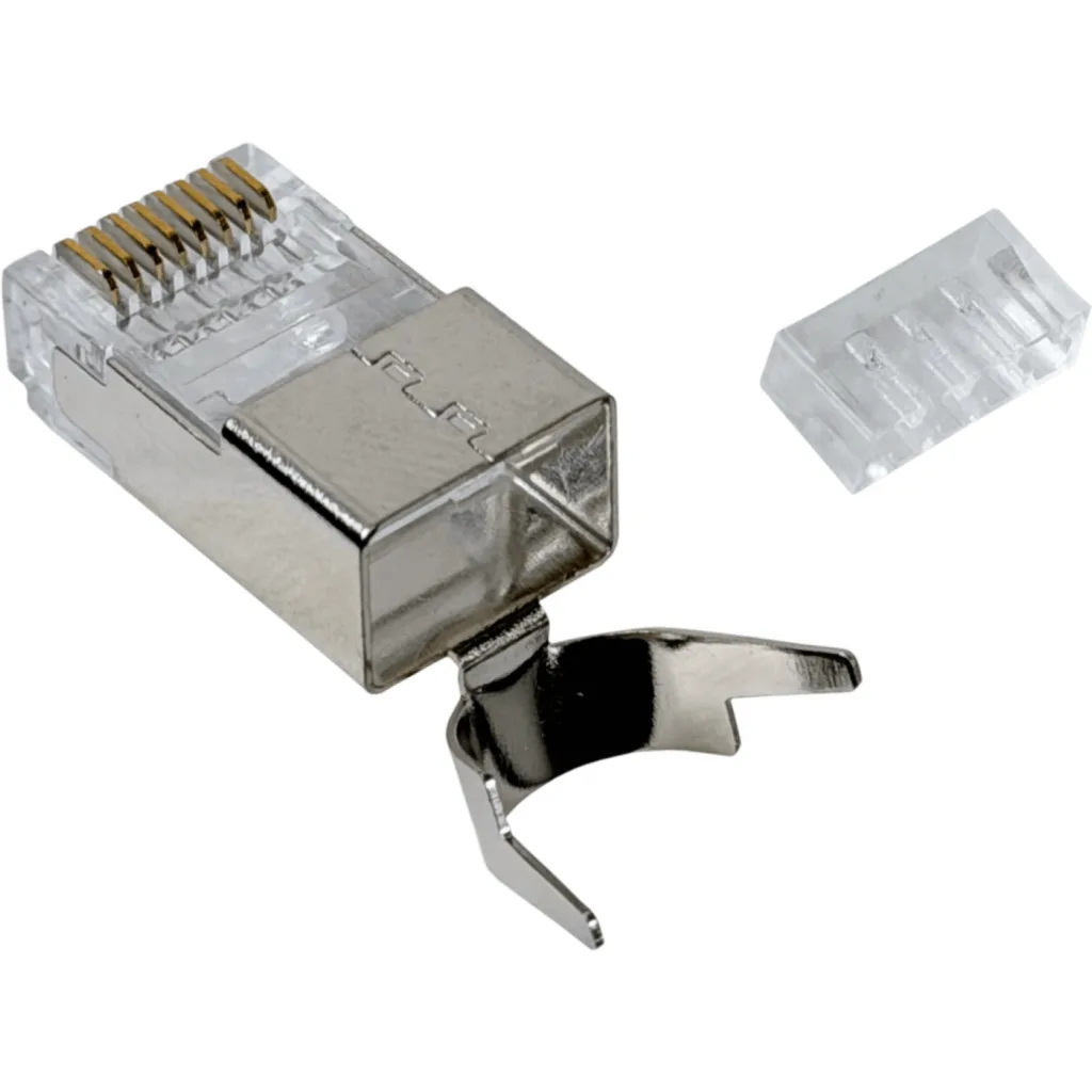 Imagen 3 de CAT7 1,3mm RJ45 8P8C Bolsa 10-Conectores Machos Crimpeables oro-50um
