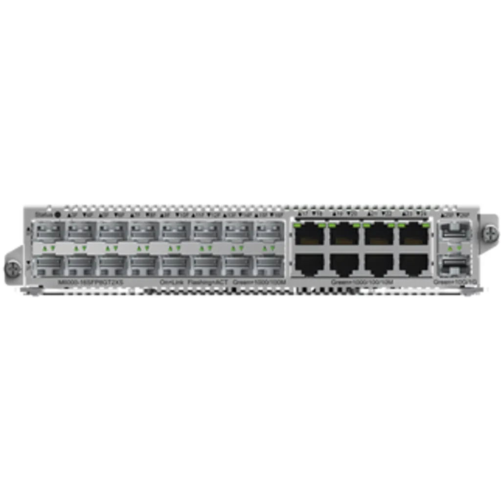 Imagen 1 de M6000-16SFP8GT2XS. Slot Modular para NBS6002 con 8 puertos de cobre, 16 puertos SFP 1Gbps, 2 Puertos