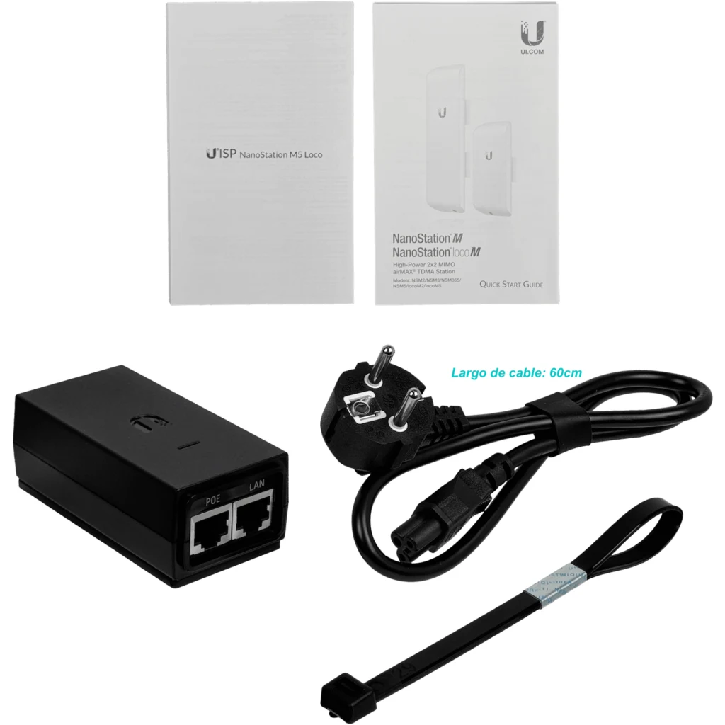 Ubiquiti NanoStation airMax para conexion PtP en 5GHz 23dBm/13dBi