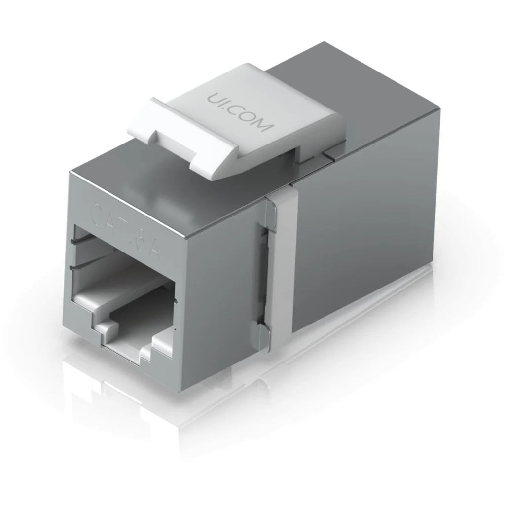 Imagen 2 de UI 1u Cat6A Blindado Copla RJ45-RJ45 FTP STP UACC-KEYSTONE-COUPLER-C6A