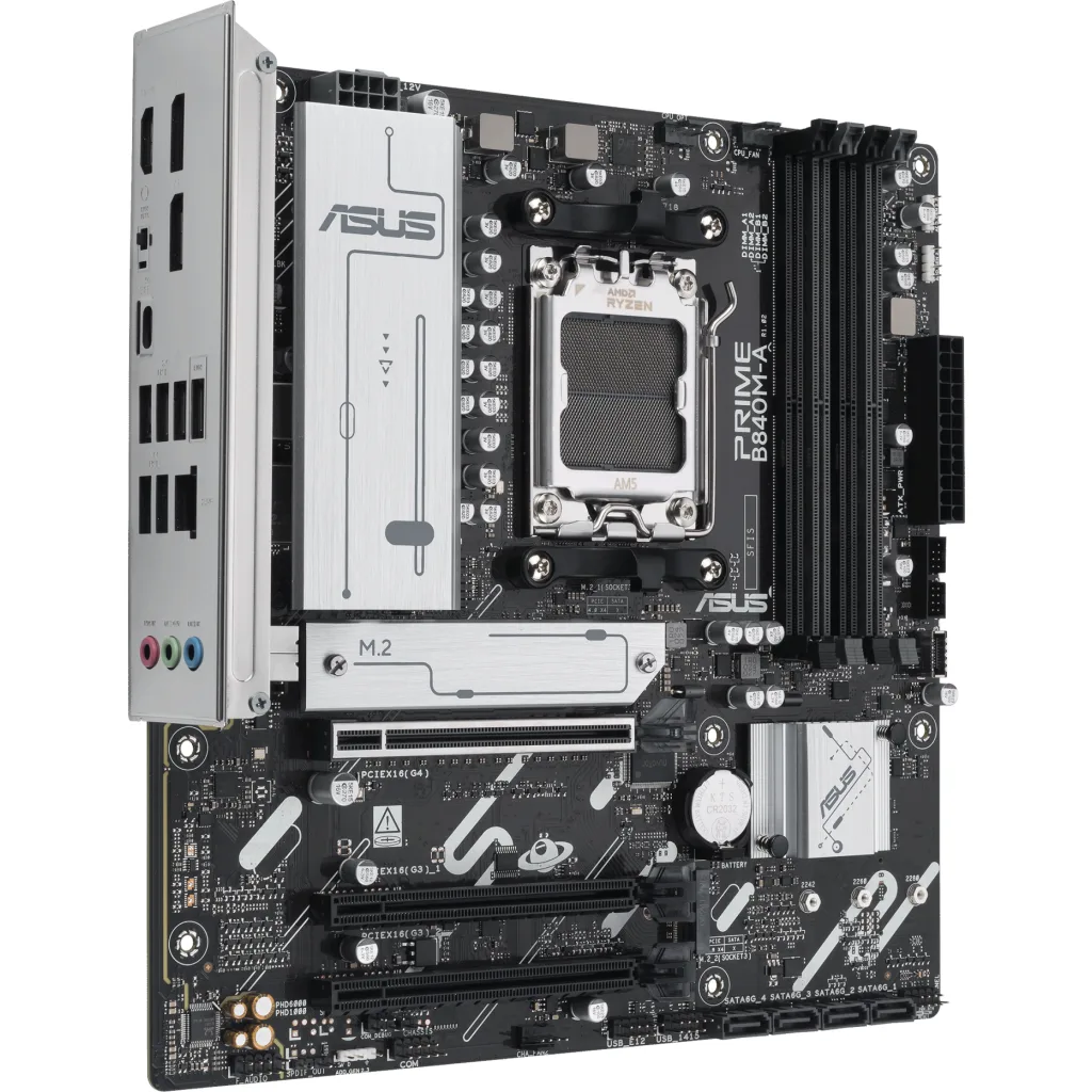 Imagen 1 de Tarjeta Madre Asus PRIME B840M-A Socket AM5 4*DDR5 DP HDMI 2.5Gb LAN m-ATX