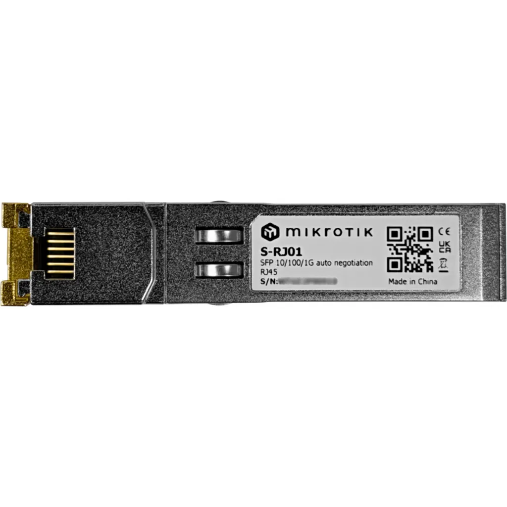 Imagen 2 de Transceiver Mikrotik S-RJ01, SFP Cobre Módulo 1-1000 10/100/1000 RJ-45