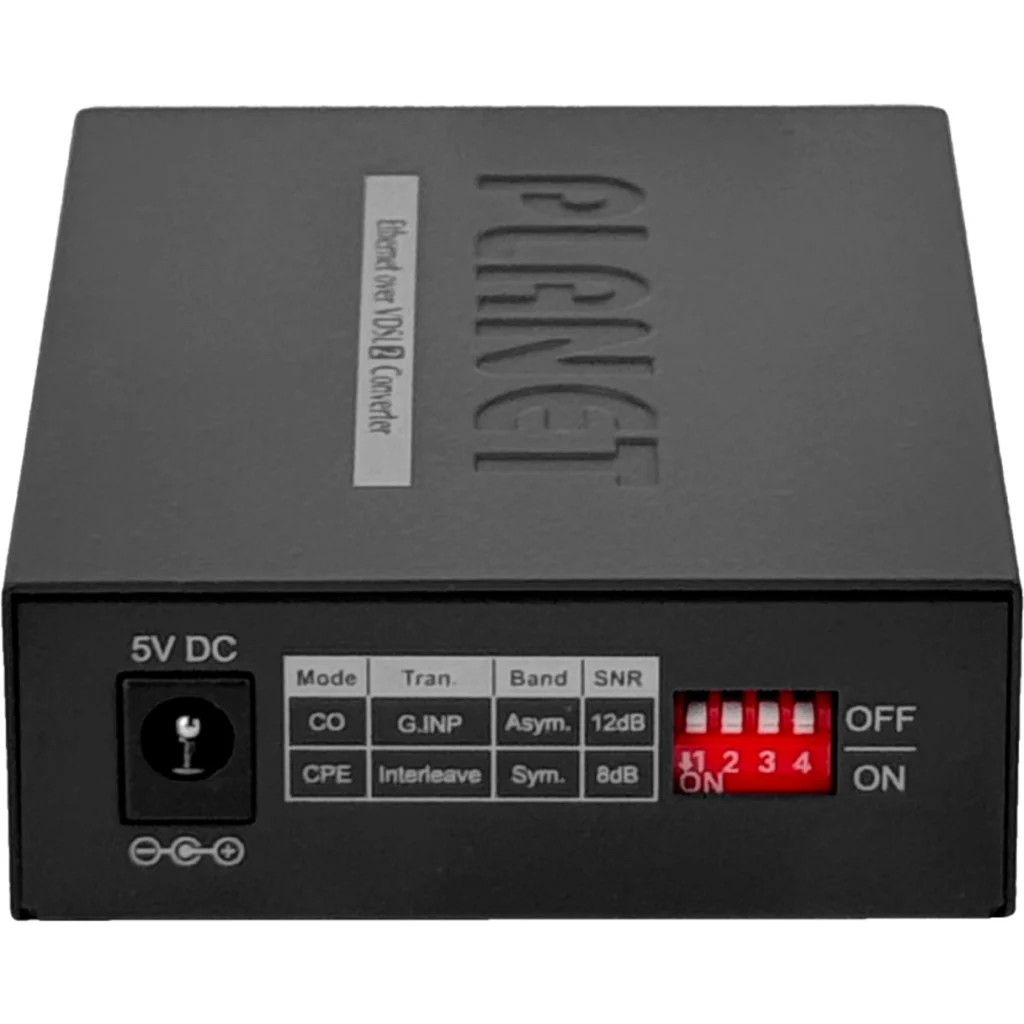 Imagen 6 de PLANET 1-SFP-1000 1-RJ11 Fibra Sobre VDSL2 1,4km CO/CPE 4-DIP inc-5V