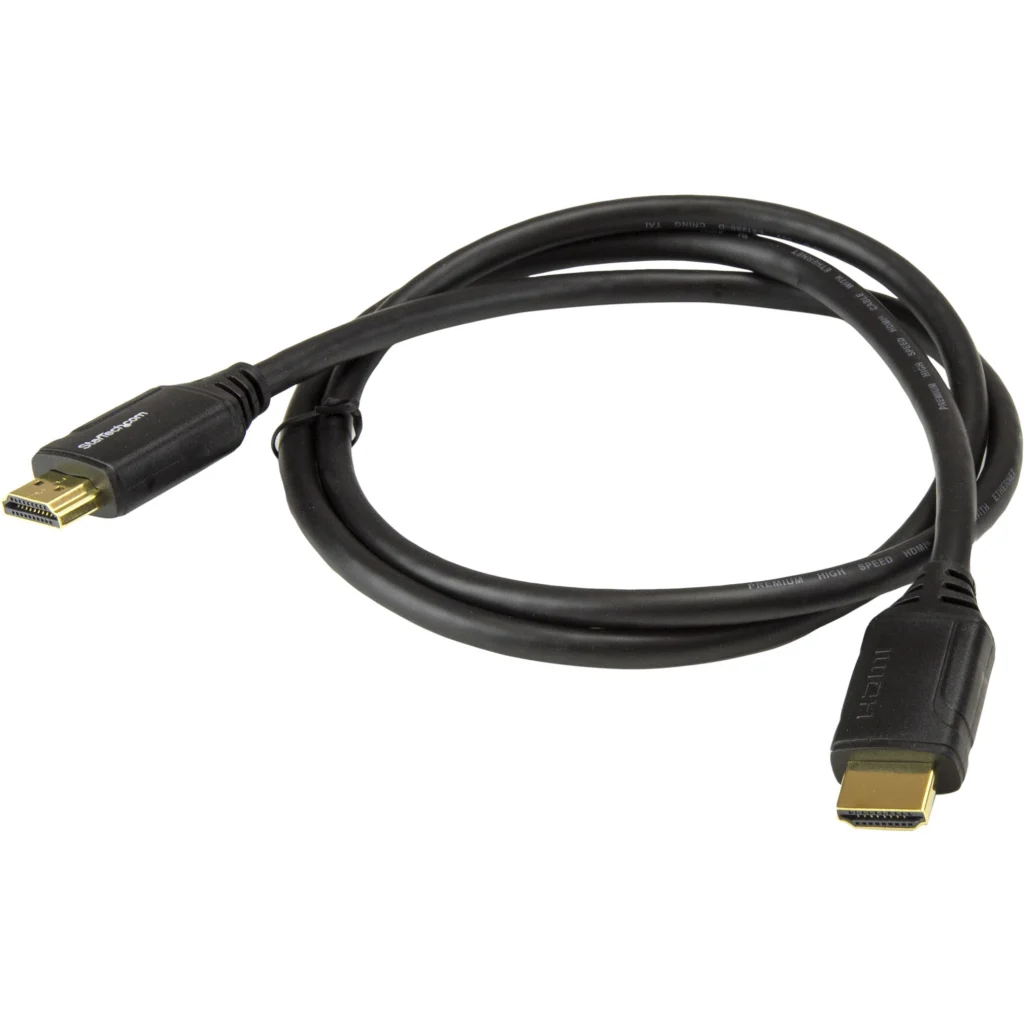 Imagen 3 de Cable HDMI v2.0 M/M 4K 60 Hz 30AWG  Premium Alta Veloc. Oro 1mt Negro - StarTech