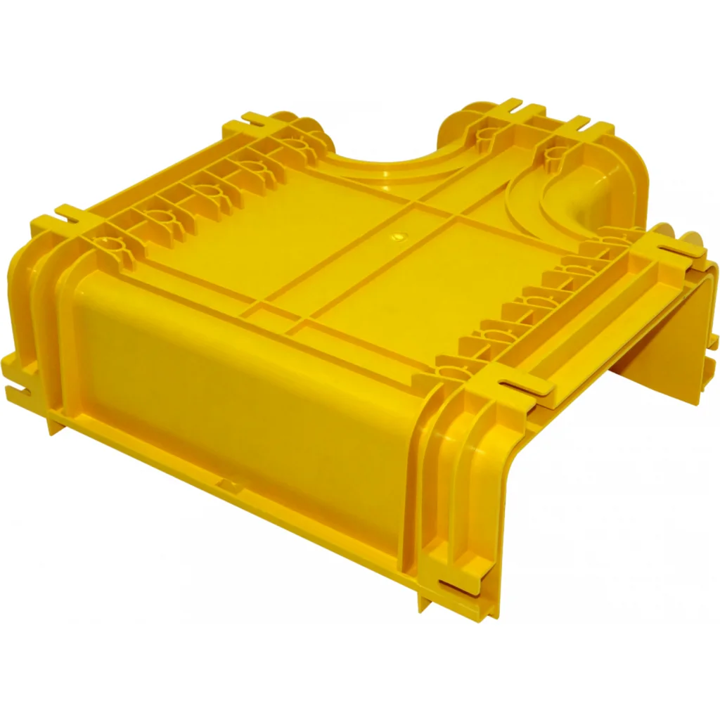 Imagen 1 de 240x100 a 120x100mm Derivacion Horizontal Tee Amarilla PC+ABS LSZH Hem