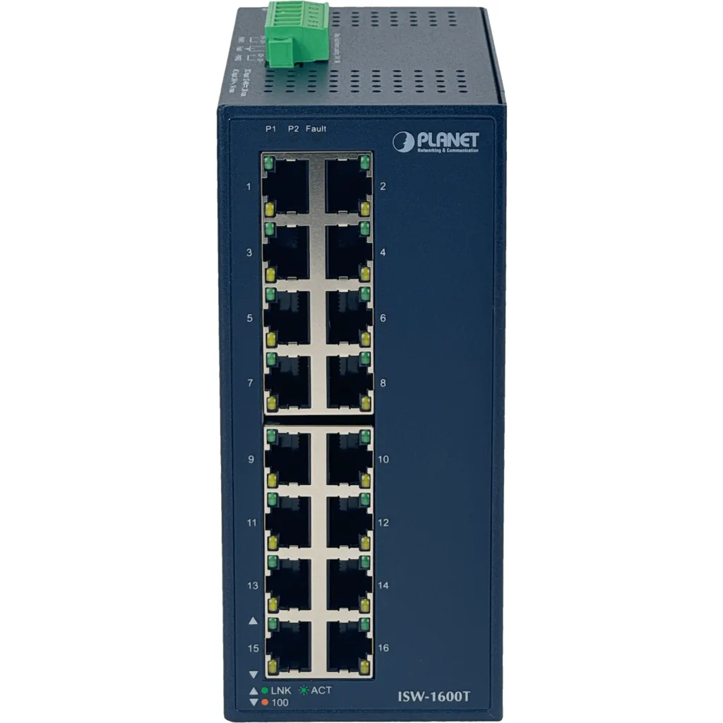 Imagen 5 de Switch Industrial Planet ISW-1600T, 16-Port 10/100TX Ethernet (-40~75 C)